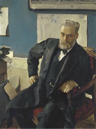 Valentin Serov Portrait d'Emanuel Nobel par Valentin Alexandrovich Serov oil painting image